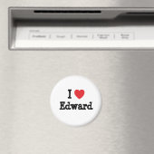 Aimant J'aime Edward heart T-Shirt (In Situ (Lave-vaisselle))