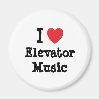 J'aime Elevator Music coeur personnalisé