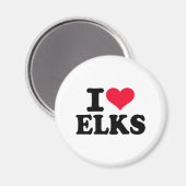 Aimant J'aime Elks (Recto/Verso)