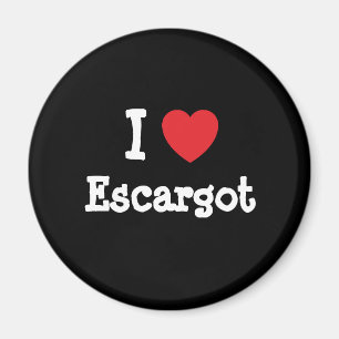 Aimant J'aime Escargot coeur T-shirt