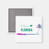 Aimant J'Aime Florida Colorful Green (Recto/Verso)