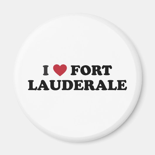 Aimant J'Aime Fort Lauderdale Floride (Devant)