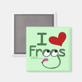 Aimant J'aime FROGS (Recto/Verso)