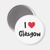 Aimant J'aime Glasgow (Recto/Verso)