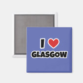 Aimant J'aime Glasgow (Recto/Verso)
