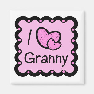 Aimant J'Aime Granny Cute T-Shirte