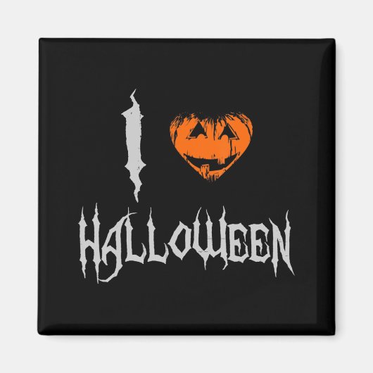 Aimant J'aime Halloween  (Devant)