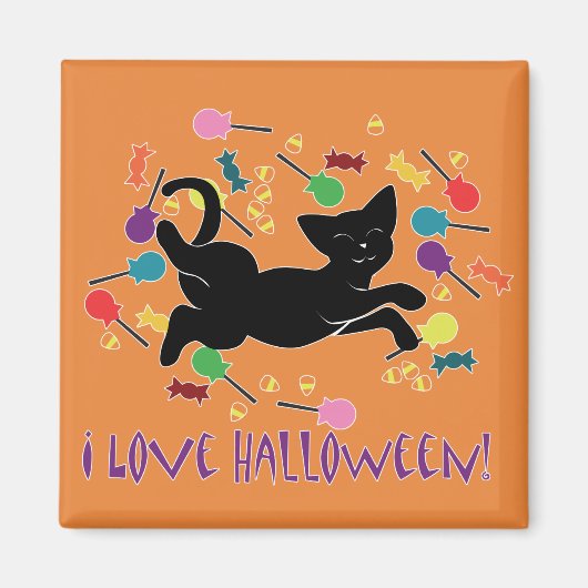 Aimant J'Aime Halloween ! (Devant)