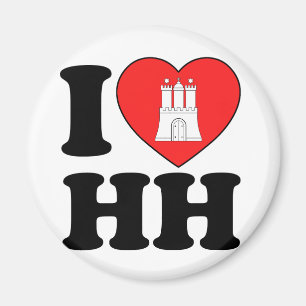 Aimant J'aime Hambourg (HH)