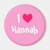 Aimant J'aime Hannah (Devant)