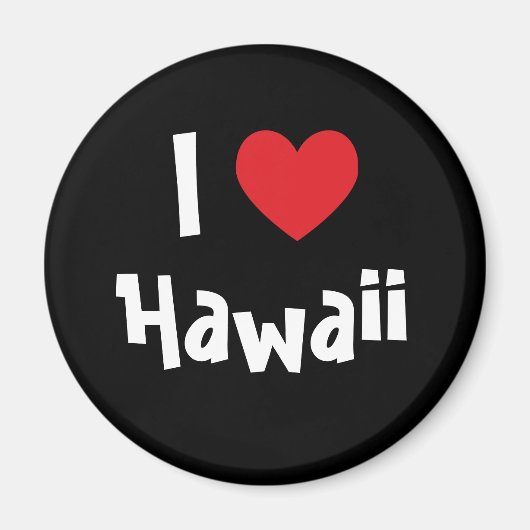 Aimant J'aime Hawaii (Devant)