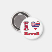 Aimant J'aime Hawaii (Recto/Verso)