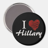 Aimant J'aime Hillary (Recto/Verso)