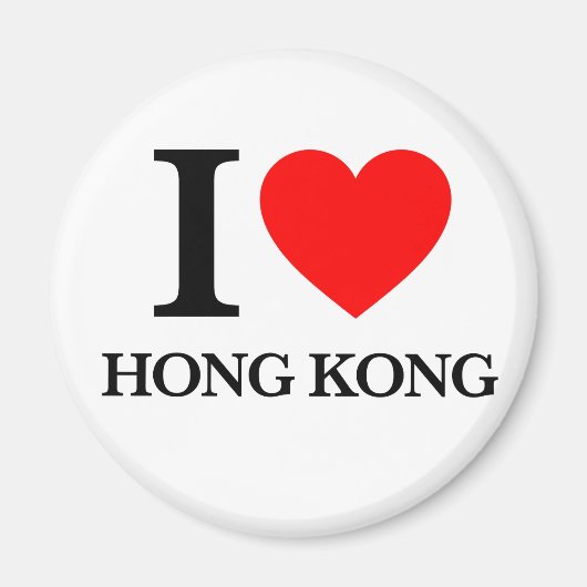 Aimant J'aime Hong Kong (Devant)