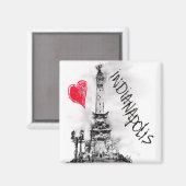 Aimant J'aime Indianapolis (Recto/Verso)