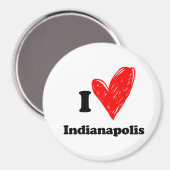 Aimant J'aime Indianapolis (Recto/Verso)