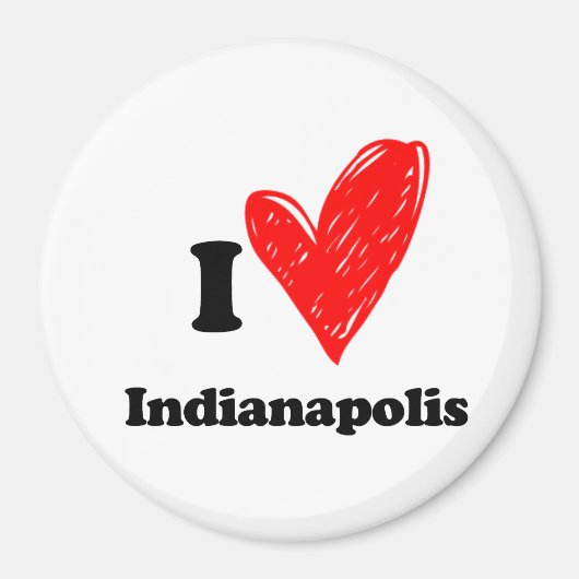 Aimant J'aime Indianapolis (Devant)