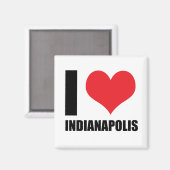 Aimant J'aime Indianapolis (Recto/Verso)