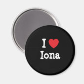 Aimant J'aime Iona coeur T-shirt (Recto/Verso)