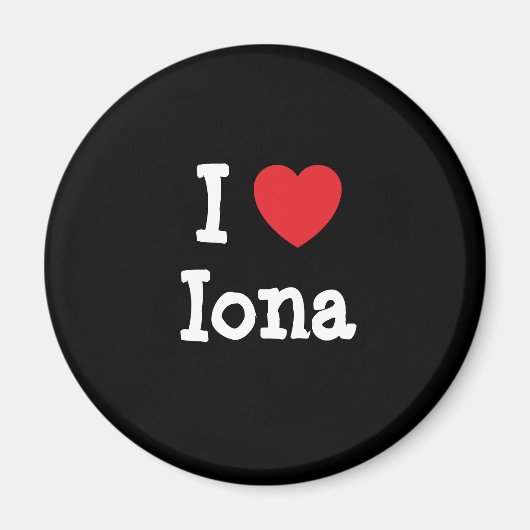 Aimant J'aime Iona coeur T-shirt (Devant)