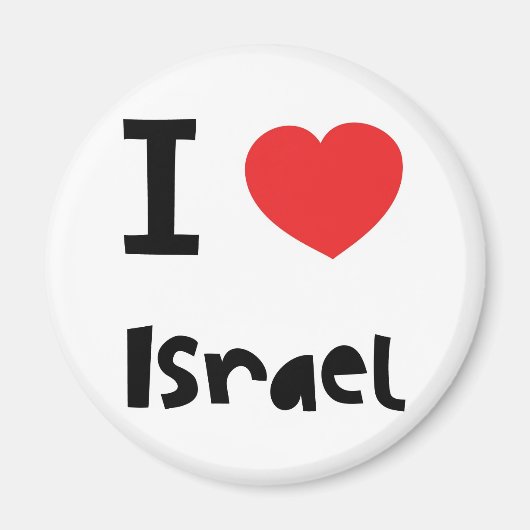 Aimant J'aime Israël (Devant)