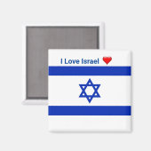 Aimant J'aime Israël (Recto/Verso)