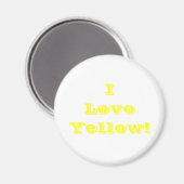 Aimant J'aime jaune (Recto/Verso)