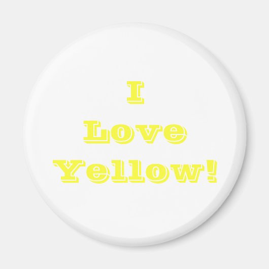 Aimant J'aime jaune (Devant)