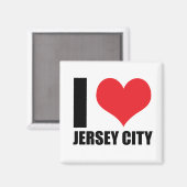 Aimant J'aime Jersey City (Recto/Verso)