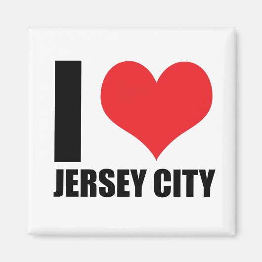 Aimant J'aime Jersey City (Devant)