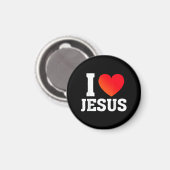 Aimant J'aime Jésus (Recto/Verso)