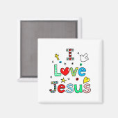 Aimant J'aime Jésus (Recto/Verso)