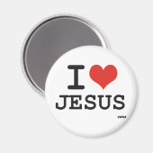 Aimant J'aime Jésus (Recto/Verso)