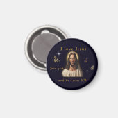 Aimant J'aime Jésus (Recto/Verso)