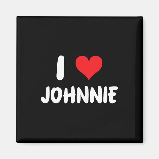 Aimant J'aime Johnnie - Cœur (Devant)