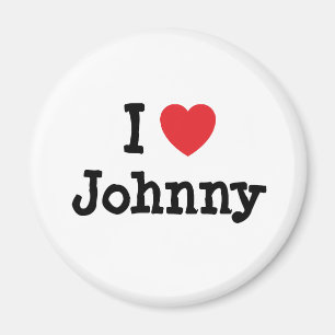 Aimant J'aime Johnny heart T-Shirt