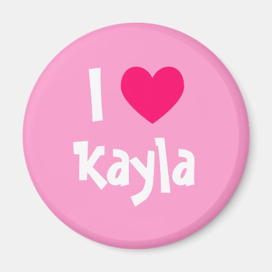 Aimant J'aime Kayla (Devant)