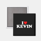 Aimant J'aime Kevin - Cœur Manches Longues (Recto/Verso)