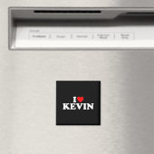 Aimant J'aime Kevin - Cœur Manches Longues (In Situ (Lave-vaisselle))