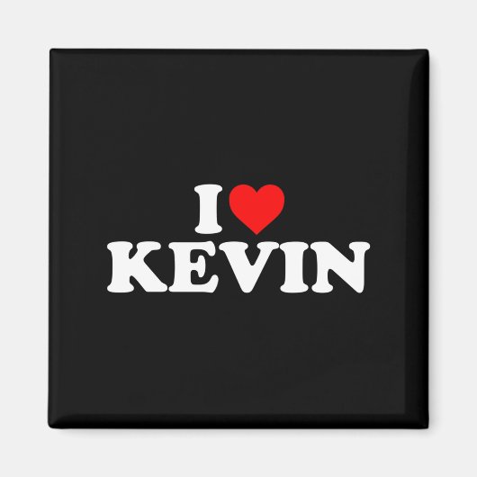 Aimant J'aime Kevin - Cœur Manches Longues (Devant)
