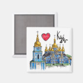 Aimant J'aime Kiev (Recto/Verso)