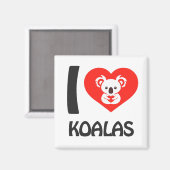 Aimant J'aime Koalas (Recto/Verso)