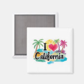 Aimant J'aime la Californie (Recto/Verso)
