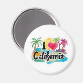 Aimant J'aime la Californie (Recto/Verso)