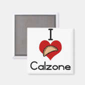 Aimant J'aime la calzone du coeur (Recto/Verso)