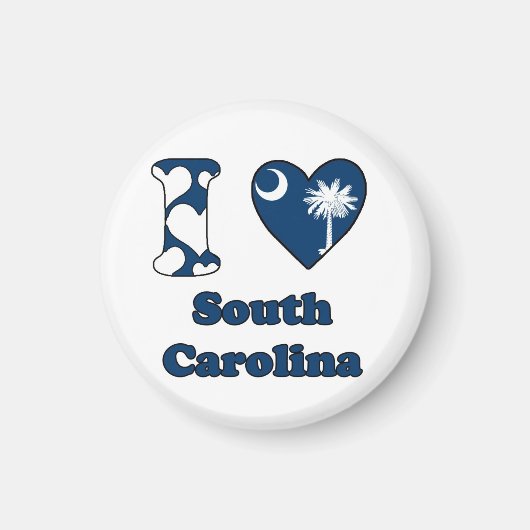 Aimant J'aime la Caroline du Sud (Devant)