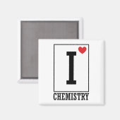 Aimant J'aime la chimie (Recto/Verso)