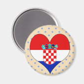 Aimant J'aime la Croatie (Recto/Verso)