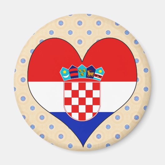 Aimant J'aime la Croatie (Devant)