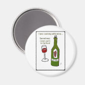 AIMANT J'AIME LA CUISINE AVEC LE VIN PARFOIS JE L'AI MÊME (Recto/Verso)